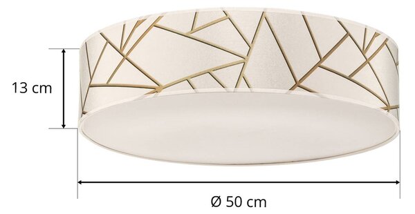 Lampa sufitowa Zulu Eko-Light, możliwość ściemniania, mosiężny / złoty, salon / jadalnia, tkanina / materiał / jedwab, nowoczesny