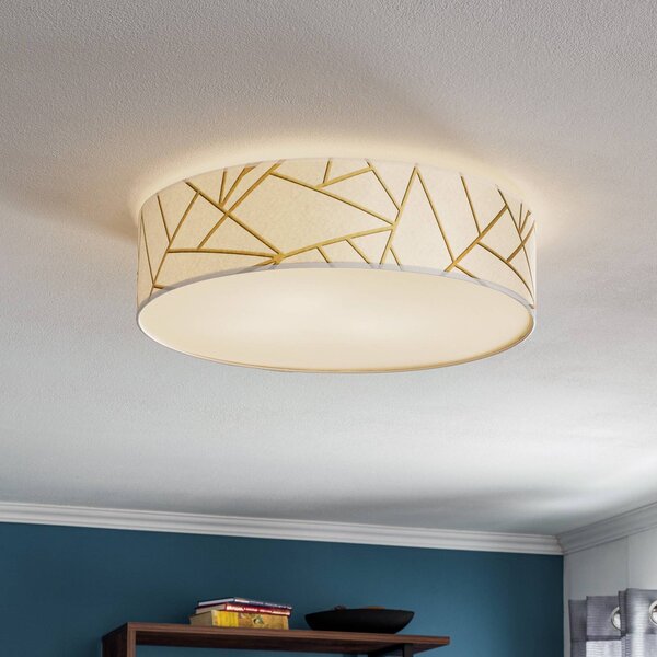 Lampa sufitowa Zulu Eko-Light, możliwość ściemniania, mosiężny / złoty, salon / jadalnia, tkanina / materiał / jedwab, nowoczesny
