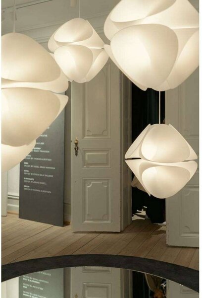 FRANDSEN Lampa wisząca Nova, możliwość ściemniania, biały / opal, salon / jadalnia, tworzywo sztuczne, nowoczesny