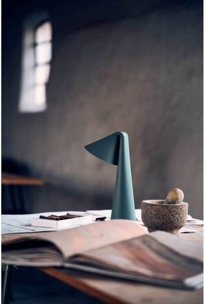 FRANDSEN Lampa stołowa Ami, możliwość ściemniania, zielony, salon / jadalnia, metal, nowoczesny