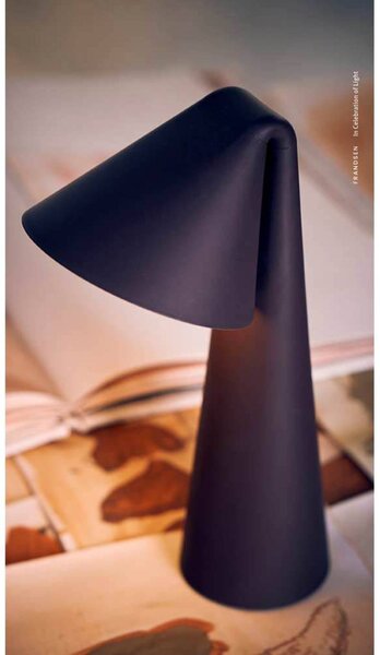 FRANDSEN Lampa stołowa Ami, możliwość ściemniania, brązowy / rdzawy, salon / jadalnia, metal, nowoczesny