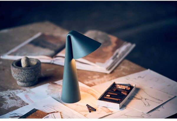 FRANDSEN Lampa stołowa Ami, możliwość ściemniania, zielony, salon / jadalnia, metal, nowoczesny