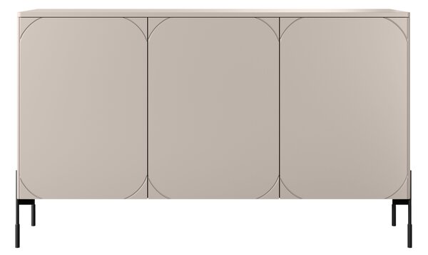 Komoda Sonatia 150 cm trzydrzwiowa - kaszmir / nogi czarne