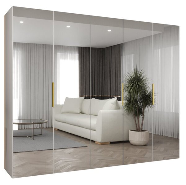 Szafa uchylna otwierana Marbella 3 250 wys. 202 cm biaÅy + u. zÅoty