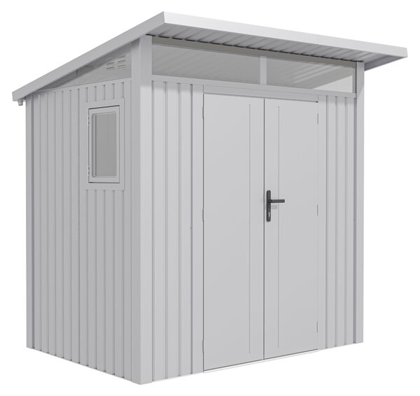 Domek ogrodowy G21 Madison 427 - 225 x 190 cm, metal silver