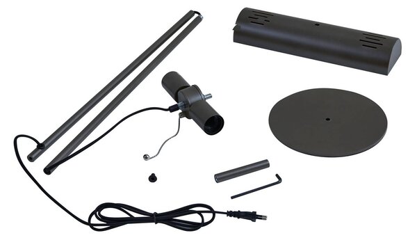 Lucande Lampa stojąca Nysira, czarny, salon / jadalnia, metal, nowoczesny