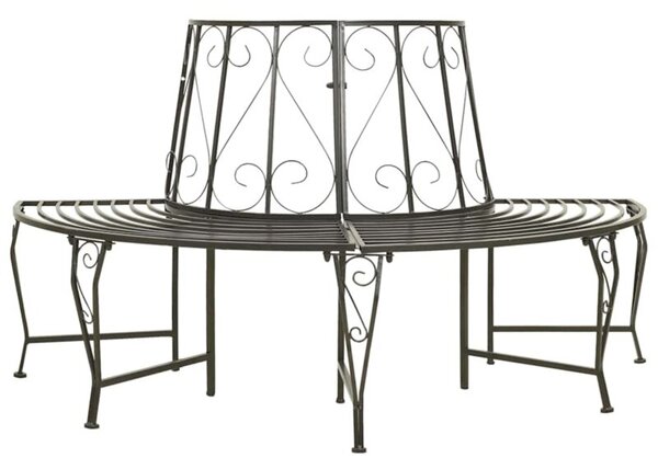 Półokrągła ławka pod drzewo, 160 cm, stalowa