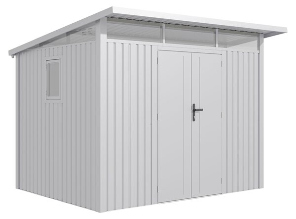 Domek ogrodowy G21 Madison 731 - 289 x 253 cm, metal silver