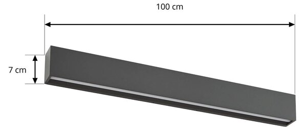 Kinkiet zewnętrzny Lengo Lucande, czarny, aluminium, nowoczesny