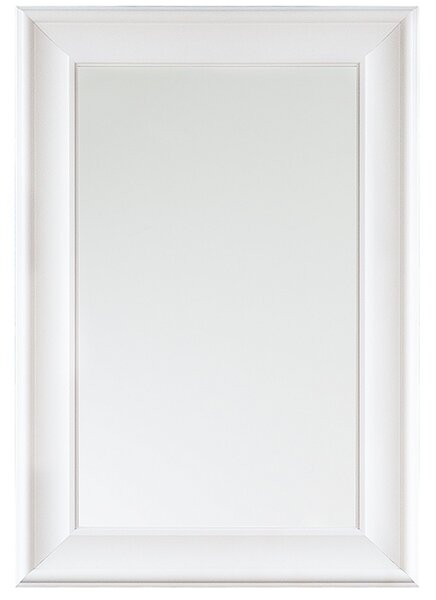 Klasyczne lustro ściennie wiszące dekoracyjne 60 x 90 cm białe Lunel Beliani