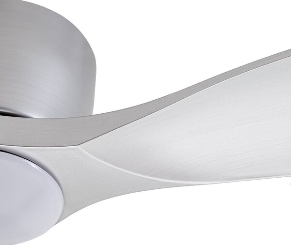 Inteligentny wentylator sufitowy LED Lucande Moneno, srebrny, DC, Tuya Moneno Lucande, możliwość ściemniania, chromowy / srebrny, salon / jadalnia, metal, nowoczesny