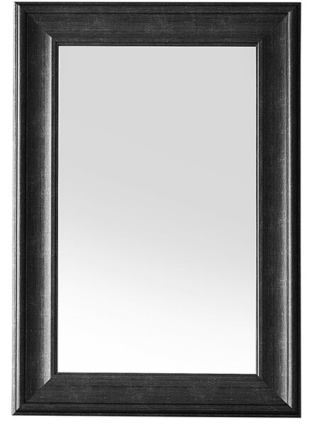 Klasyczne lustro ściennie wiszące dekoracyjne 60 x 90 cm czarne Lunel Beliani