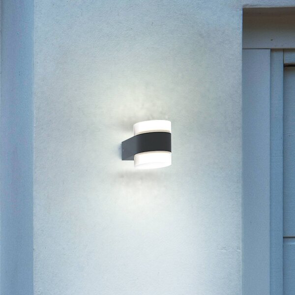 OSRAM Kinkiet zewnętrzny LED ENDURA STYLE PUCK, aluminiowy / szary / cynkowy, aluminium, nowoczesny