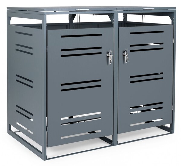 Metalowa wiata śmietnikowa 2 x 120L