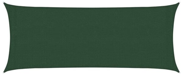 Żagiel przeciwsłoneczny, 160 g/m², ciemnozielony, 2x5 m, hdpe