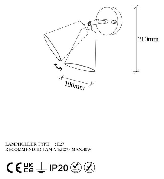 Kinkiet w kolorze złota ø 10 cm Evander – Opviq lights