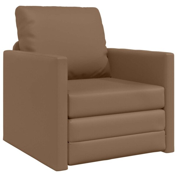Sofa bed cappuccino 74 x 77 x 81 cm sztuczna skÃ³ra