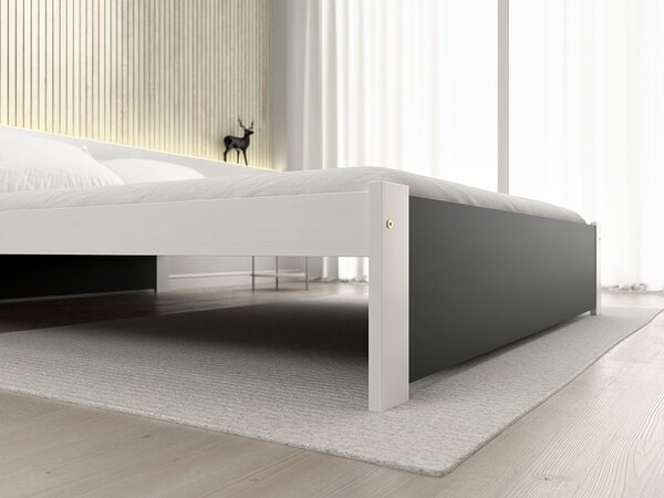 Łóżko IKAROS 120 x 200 cm, antracyt/biały Stelaż: Ze stelażem listwowym rolowanym, Materac: Bez materaca