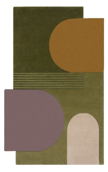 Zielony wełniany dywan 180x120 cm Lozenge – Flair Rugs