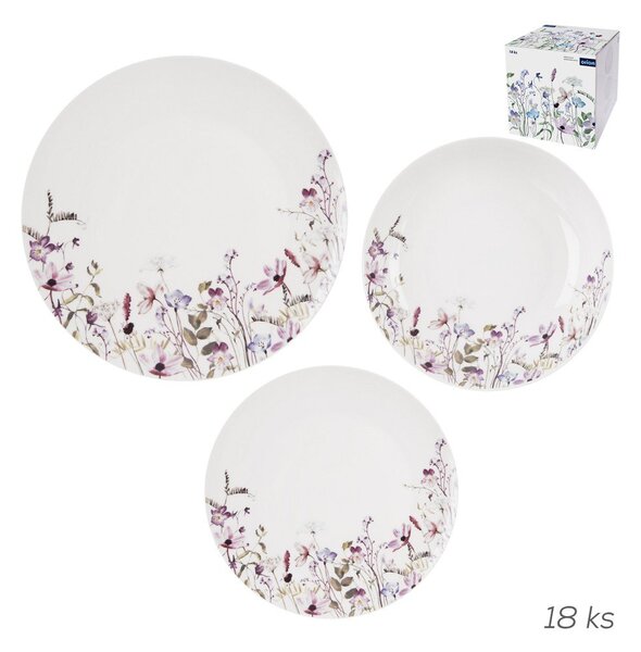 Porcelanowy zestaw talerzy 18 szt. Louka – Orion