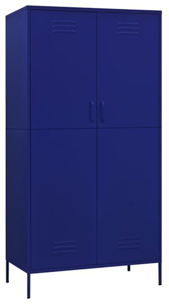 Szafa, granatowa, 90x50x180 cm, stalowa