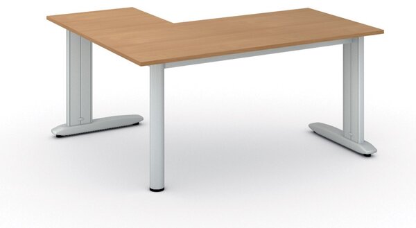 Narożne biurko PRIMO FLEXIBLE, 160x140 cm, buk