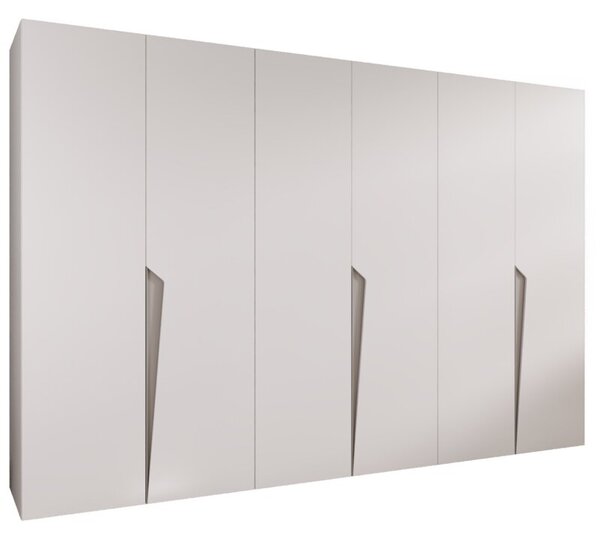 Szafa uchylna otwierana Piano 1 300 (3x100) wys. 202 cm biaÅy + u. kaszmir