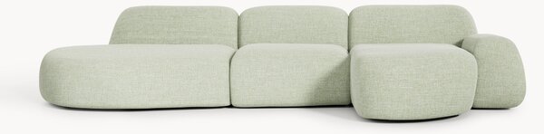Narożna sofa modułowa Bouclé z szezlongiem Wolke (4-osobowa)