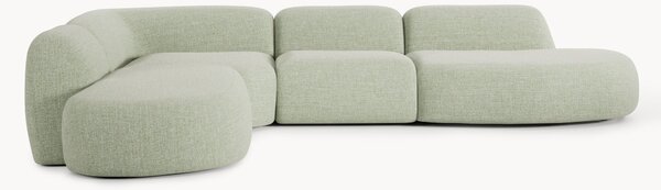 Narożna sofa modułowa XL Bouclé z szezlongiem Wolke