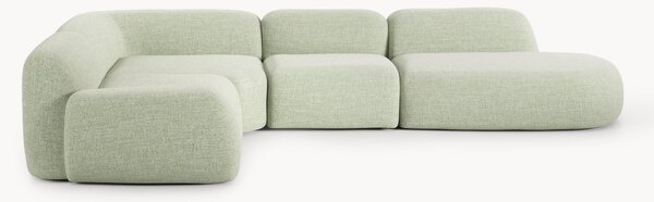 Narożna sofa modułowa XL Bouclé z szezlongiem Wolke
