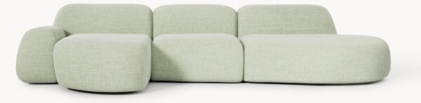 Narożna sofa modułowa Bouclé z szezlongiem Wolke (4-osobowa)
