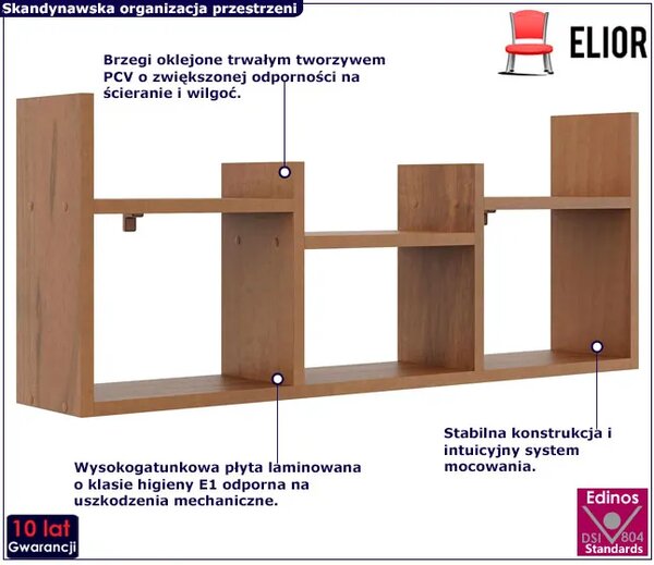 Nadstawka na biurko w stylu skandynawskim orzech H9-P09
