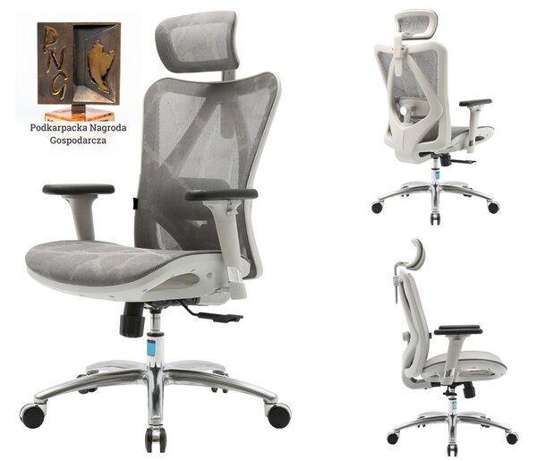 Ergonomiczny fotel biurowy Kalisto, zgodny z normą BHP