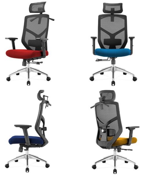 Ergonomiczny fotel do biura Rosa, zgodny z normą BHP