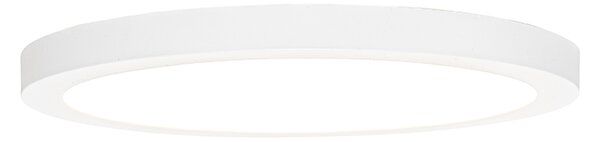 Reflektor natynkowy lub wpuszczany biały 30 cm z LED z 3-stopniową regulacją barwy światła z przełącznikiem DIP - Trans