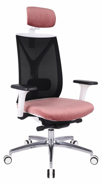 Fotel biurowy Valio WS HD - ergonomiczny, wygodny dla kręgosłupa, obrotowy, siatkowy