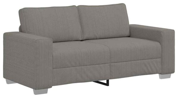 Sofa dwuosobowa, jasnoszara, 180x77x82 cm, tkanina sztruksowa