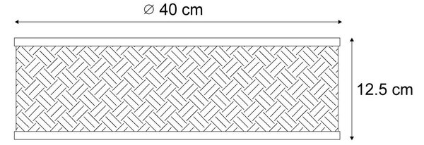 Orientalna bambusowa lampa sufitowa naturalna 40cm - Tremmo