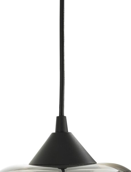 Lampa wisząca szklana Marla Lindby, możliwość ściemniania, czarny, salon / jadalnia, szkło, nowoczesny