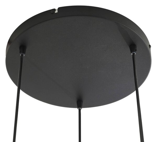 Lampa wisząca szklana Marla Lindby, możliwość ściemniania, czarny, salon / jadalnia, szkło, nowoczesny