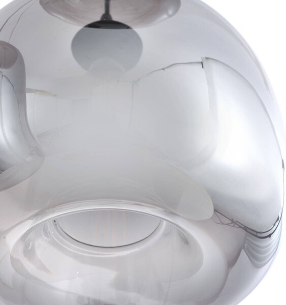 Lampa wisząca szklana Marla Lindby, możliwość ściemniania, czarny, salon / jadalnia, szkło, nowoczesny