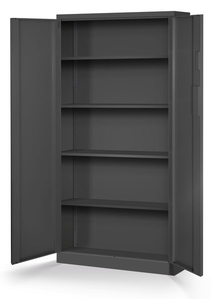 Szafa metalowa na akta z zamkiem szyfrowym antracytowa, 900x1850x400 mm: DANIEL