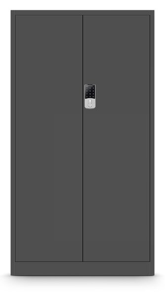 Szafa metalowa na akta z zamkiem szyfrowym antracytowa, 900x1850x400 mm: DANIEL