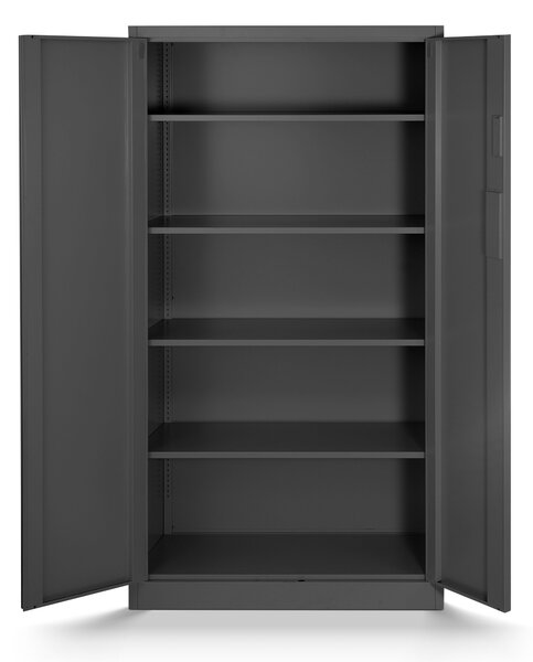 Szafa metalowa na akta z zamkiem szyfrowym antracytowa, 900x1850x400 mm: DANIEL