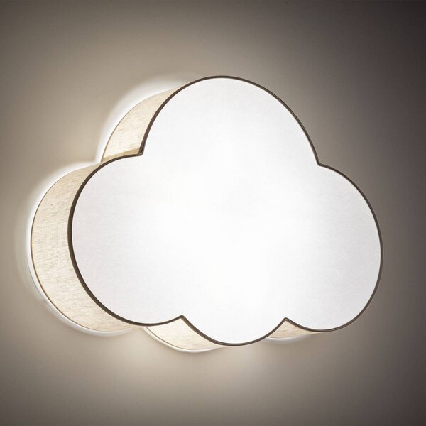 Lampa sufitowa Cloud TK Lighting, możliwość ściemniania, kremowy / amber, pokój dziecięcy, tkanina / materiał / jedwab, młodzieżowy