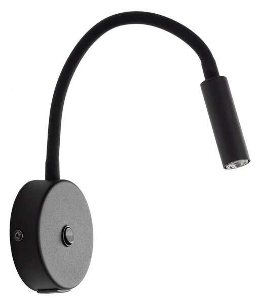 Kinkiet Lagos USB TK Lighting, czarny, sypialnia, metal, nowoczesny