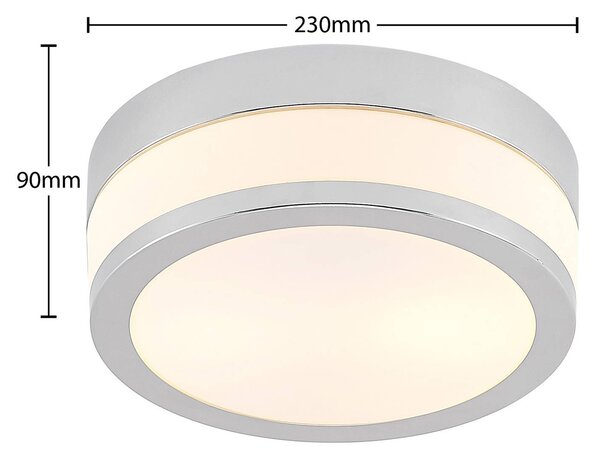 Lampa sufitowa Flavi Lindby, możliwość ściemniania, chromowy / srebrny, łazienka, szkło, nowoczesny