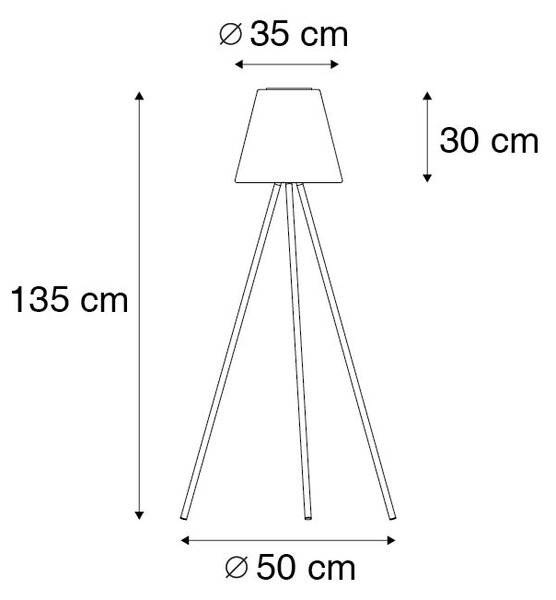 Zewnetrzna Nowoczesna solarna lampa stojąca trójnóg czarna klosz biały LED IP44 - Virginia Oswietlenie zewnetrzne