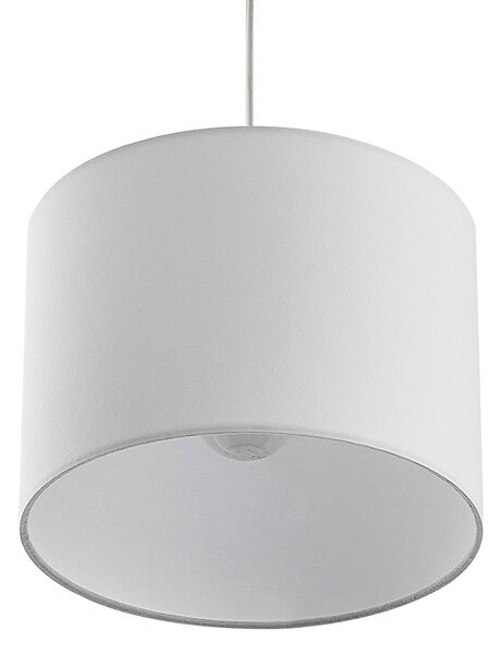 Lampa wisząca Imarin Lindby, możliwość ściemniania, jasne drewno, salon / jadalnia, tkanina / materiał / jedwab, nowoczesny