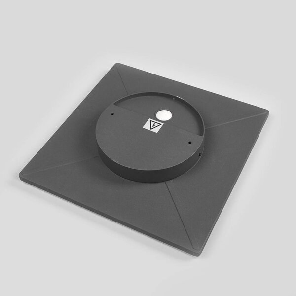 Lampa sufitowa LED Henni, IP65, czujnik, 30x30 cm, antracytowy Henni Lucande, aluminiowy / szary / cynkowy, nowoczesny